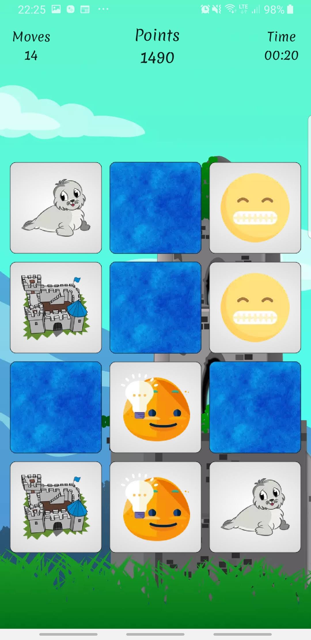 Cards Matching gameplay